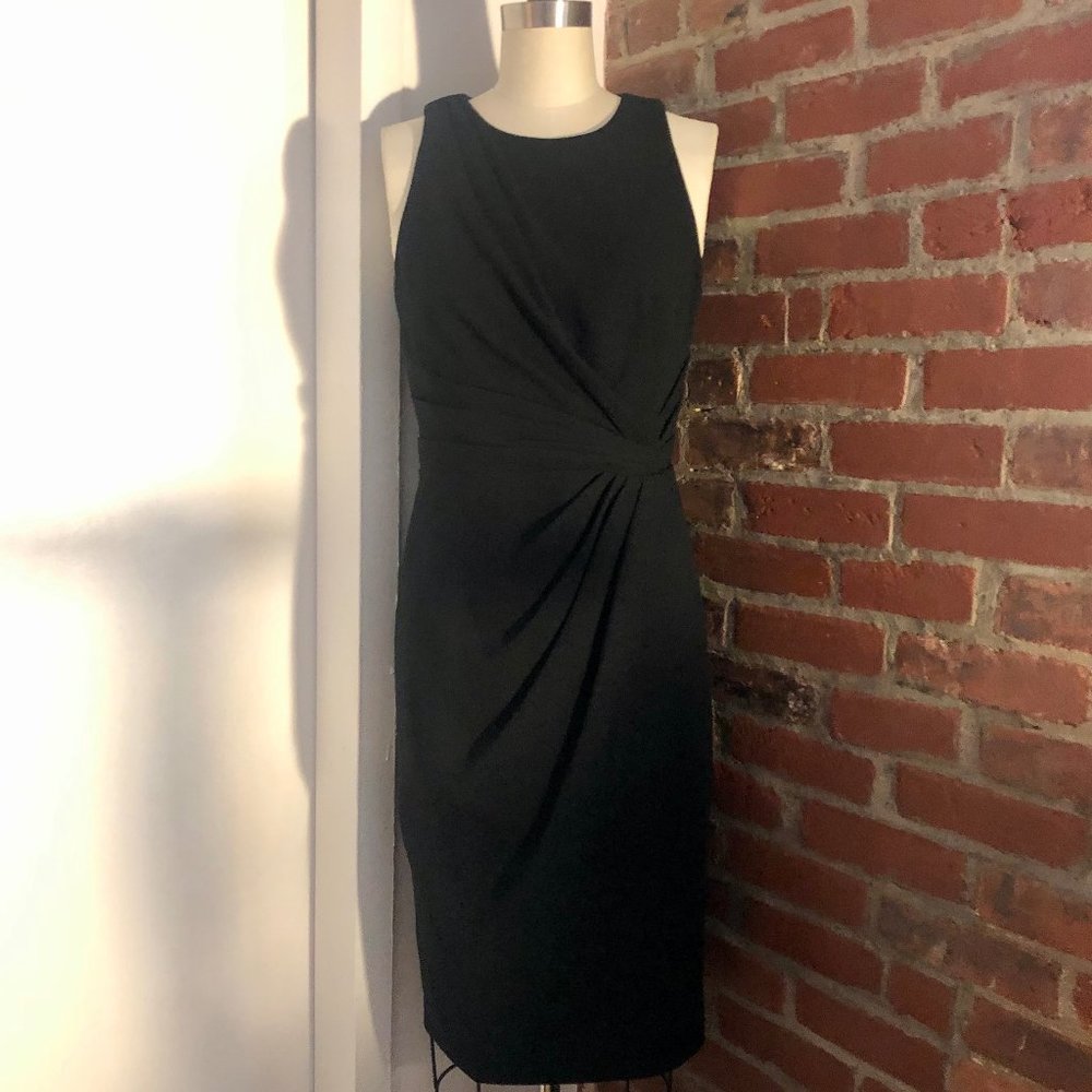 Badgley Mischa Black Pleated/Ruched Dress 6 Worn Once